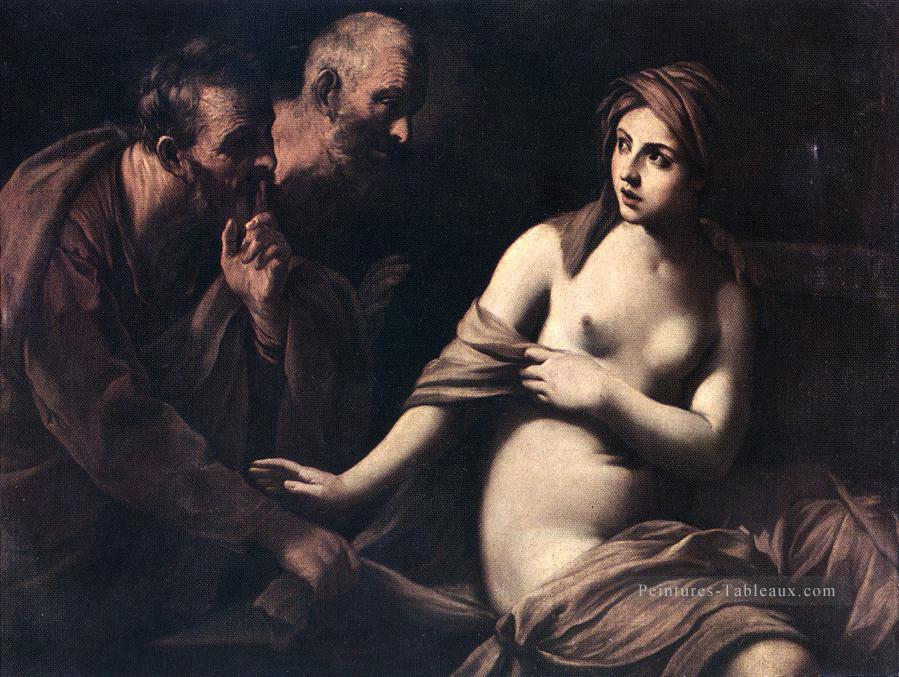 Susanna et les anciens Baroque Guido Reni Peintures à l'huile